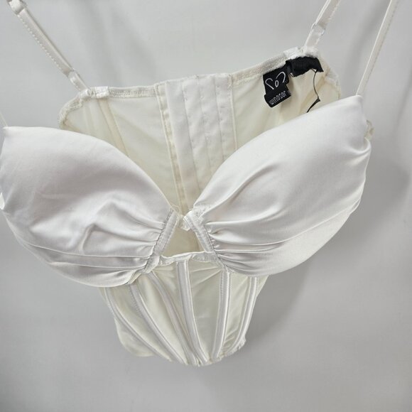 Windsor White Satin Bustier Corset Size Small - Picture 3 of 14